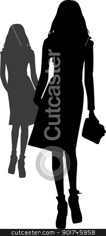 To use this stock image in your creative project, please select the size you need over to the right and click the "Add to Cart" button.
Your downloaded image will come with the Cutcaster watermark removed so don’t worry about the watermark you see on this page. Silhouette fashion girls stock vector clipart, Silhouette fashion girls by Desislava Draganova