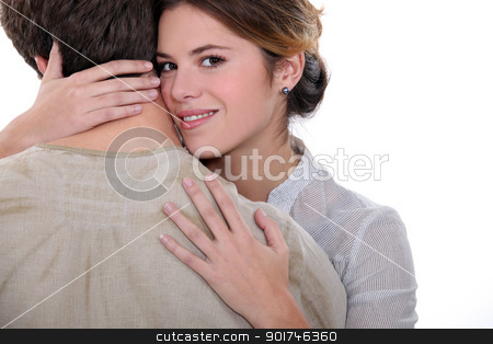 To use this stock image in your creative project, please select the size you need over to the right and click the "Add to Cart" button.
Your downloaded image will come with the Cutcaster watermark removed so don’t worry about the watermark you see on this page. a woman hugging a man stock photo, a woman hugging a man by photography33