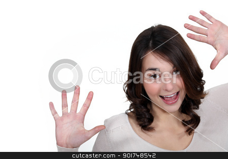 Girl laughing and raising hands girl laughing and raising hands stock photo, girl laughing and raising hands by photography33