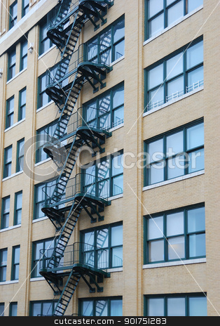 To use this stock image in your creative project, please select the size you need over to the right and click the "Add to Cart" button.
Your downloaded image will come with the Cutcaster watermark removed so don’t worry about the watermark you see on this page. New York Building stock photo, View of stairs on a New York Building by Claude Gariepy