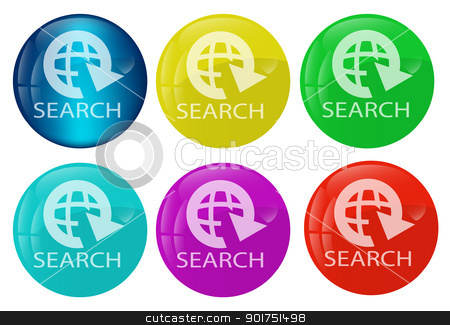 To use this stock image in your creative project, please select the size you need over to the right and click the "Add to Cart" button.
Your downloaded image will come with the Cutcaster watermark removed so don’t worry about the watermark you see on this page. Search web button colored set stock vector clipart, Vector illustration of a set of the search buton kit for multipurpose use in design and creative efforts by Vladimir Repka
