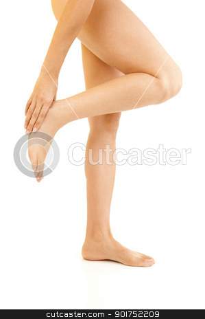 To use this stock image in your creative project, please select the size you need over to the right and click the "Add to Cart" button.
Your downloaded image will come with the Cutcaster watermark removed so don’t worry about the watermark you see on this page. Ankle Injury stock photo, Woman holding sore ankle, on white background. by szefei