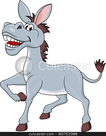 Smiling donkey cartoon Smiling donkey cartoon stock vector clipart, Vector Illustration Of Smiling donkey cartoon by Surya Zaidan