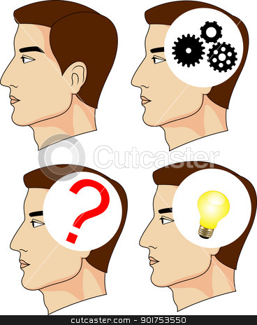 To use this stock image in your creative project, please select the size you need over to the right and click the "Add to Cart" button.
Your downloaded image will come with the Cutcaster watermark removed so don’t worry about the watermark you see on this page. Human mind stock vector clipart, Vector Illustration Of Human mind by Surya Zaidan