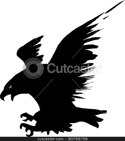 To use this stock image in your creative project, please select the size you need over to the right and click the "Add to Cart" button.
Your downloaded image will come with the Cutcaster watermark removed so don’t worry about the watermark you see on this page. Eagle flying stock vector clipart, Vector Illustration Of Eagle flying by Surya Zaidan
