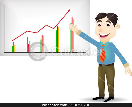 To use this stock image in your creative project, please select the size you need over to the right and click the "Add to Cart" button.
Your downloaded image will come with the Cutcaster watermark removed so don’t worry about the watermark you see on this page. Illustration of young business people cartoon presentation stock vector clipart, Vector Illustration Of Illustration of young business people cartoon presentation by Surya Zaidan
