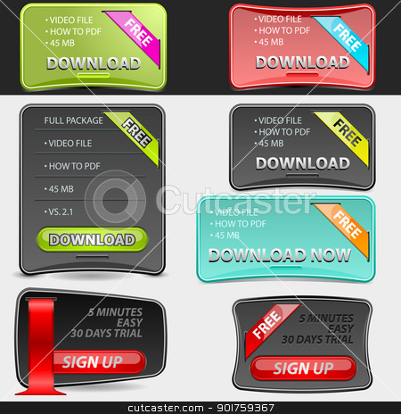 To use this stock image in your creative project, please select the size you need over to the right and click the "Add to Cart" button.
Your downloaded image will come with the Cutcaster watermark removed so don’t worry about the watermark you see on this page. Web Boxes Set stock vector clipart, Web boxes set with labels. Global swatches included. Easy to change colors. by simas2