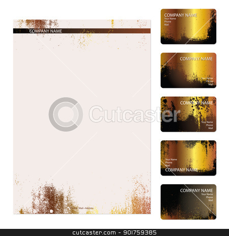 Free Vector Business Card Templates on Grunge Business Cards Template Vector Illustration   Download Abstract