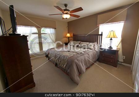 King Master Bedroom King Master Bedroom stock photo, A King Master Bedroom, Interior Shot of Home by Lucy Clark