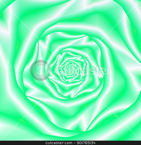 Green and White Rose Spiral Green and White Rose Spiral stock photo, Computer generated abstract image with a spiral rose flower design in green and white by Colin Forrest