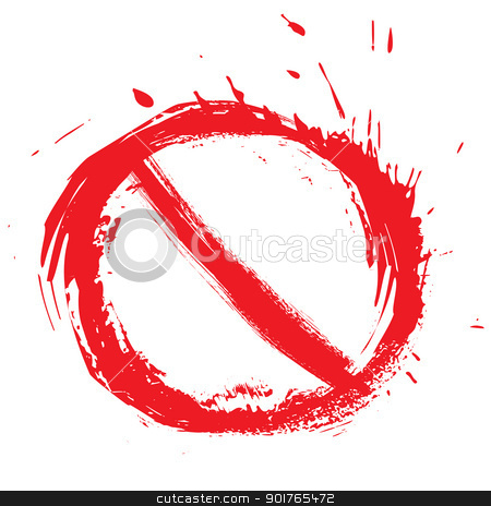 Restricted symbol Restricted symbol stock vector clipart, No entry symbol created in grunge style by oxygen64
