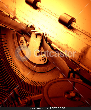 To use this stock image in your creative project, please select the size you need over to the right and click the "Add to Cart" button.
Your downloaded image will come with the Cutcaster watermark removed so don’t worry about the watermark you see on this page. old typewriter stock photo, Close up of old typewriter by Janaka Dharmasena