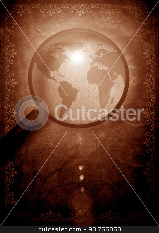 To use this stock image in your creative project, please select the size you need over to the right and click the "Add to Cart" button.
Your downloaded image will come with the Cutcaster watermark removed so don’t worry about the watermark you see on this page. Vintage world map stock photo, Vintage world map with magnifying glass by Janaka Dharmasena