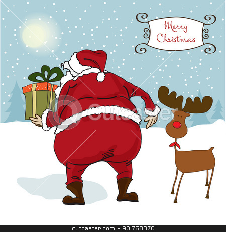 To use this stock image in your creative project, please select the size you need over to the right and click the "Add to Cart" button.
Your downloaded image will come with the Cutcaster watermark removed so don’t worry about the watermark you see on this page. Santa coming, Christmas greeting card stock vector clipart, Santa coming, Christmas greeting card by balasoiu