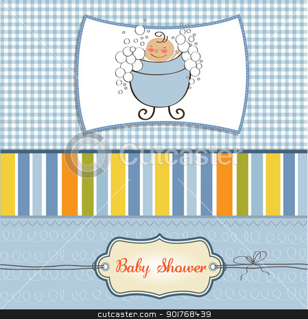 To use this stock image in your creative project, please select the size you need over to the right and click the "Add to Cart" button.
Your downloaded image will come with the Cutcaster watermark removed so don’t worry about the watermark you see on this page. baby boy shower card stock vector clipart, baby boy shower card by balasoiu