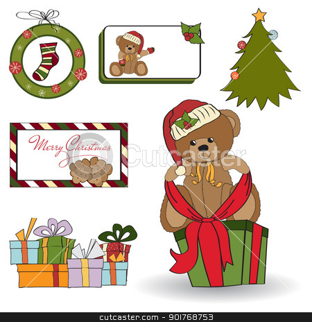 To use this stock image in your creative project, please select the size you need over to the right and click the "Add to Cart" button.
Your downloaded image will come with the Cutcaster watermark removed so don’t worry about the watermark you see on this page. Christmas decoration elements set stock vector clipart, Christmas decoration elements set by balasoiu