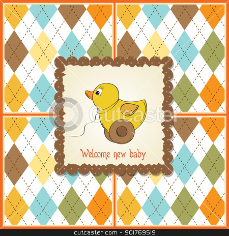 To use this stock image in your creative project, please select the size you need over to the right and click the "Add to Cart" button.
Your downloaded image will come with the Cutcaster watermark removed so don’t worry about the watermark you see on this page. welcome card with duck toy stock vector clipart, welcome card with duck toy by balasoiu
