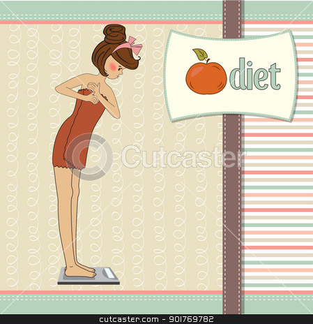 To use this stock image in your creative project, please select the size you need over to the right and click the "Add to Cart" button.
Your downloaded image will come with the Cutcaster watermark removed so don’t worry about the watermark you see on this page. Young woman on scale stock vector clipart, Young woman on scale by balasoiu