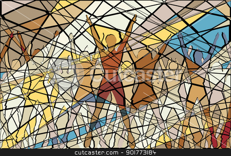 To use this stock image in your creative project, please select the size you need over to the right and click the "Add to Cart" button.
Your downloaded image will come with the Cutcaster watermark removed so don’t worry about the watermark you see on this page. Aerobic mosaic stock vector clipart, Editable vector mosaic illustration of women doing aerobic dance exercise together by Robert Adrian Hillman