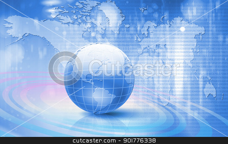 Planet earth and technology background Planet earth and technology background stock photo, Planet earth and technology background with computer objects by Sergey Nivens