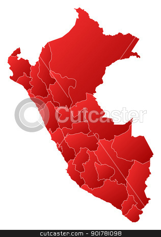 To use this stock image in your creative project, please select the size you need over to the right and click the "Add to Cart" button.
Your downloaded image will come with the Cutcaster watermark removed so don’t worry about the watermark you see on this page. Map of Peru stock vector clipart, Political map of Peru with the several regions. by Schwabenblitz