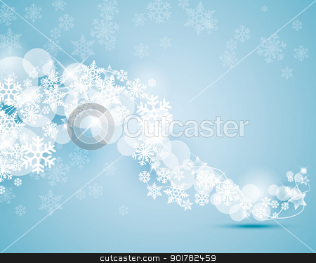 Snowflakes snowflakes stock vector clipart, winter background with snowflakes swirling by Miroslava Hlavacova