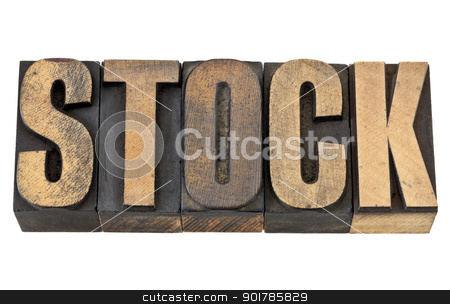 Stock word in wood type stock word in wood type stock photo, stock word - business concept - isolated text in vintage letterpress wood type by Marek Uliasz