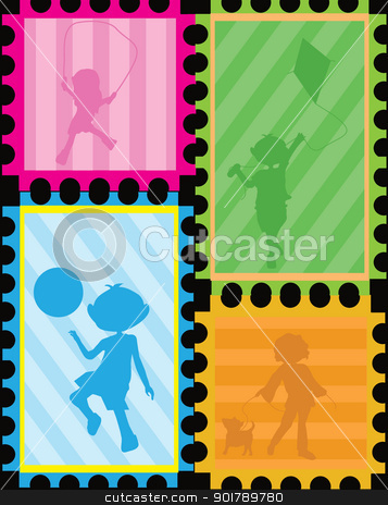 To use this stock image in your creative project, please select the size you need over to the right and click the "Add to Cart" button.
Your downloaded image will come with the Cutcaster watermark removed so don’t worry about the watermark you see on this page. cartoon silhouettes children stock vector clipart, cartoon silhouettes children for children activity, fun and play by glossygirl21
