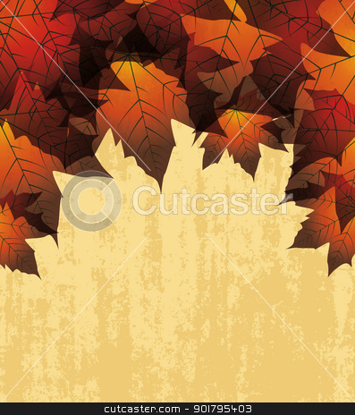 Autumn leaves autumn leaves stock vector clipart, autumn leaves in the background by Miroslava Hlavacova