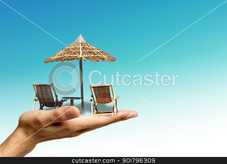 To use this stock image in your creative project, please select the size you need over to the right and click the "Add to Cart" button.
Your downloaded image will come with the Cutcaster watermark removed so don’t worry about the watermark you see on this page. Holiday stock photo, Your dreamed holiday by Diana
