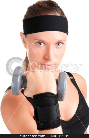 To use this stock image in your creative project, please select the size you need over to the right and click the "Add to Cart" button.
Your downloaded image will come with the Cutcaster watermark removed so don’t worry about the watermark you see on this page. Woman Working Out stock photo, Woman working out with dumbbells at a gym by ruigsantos