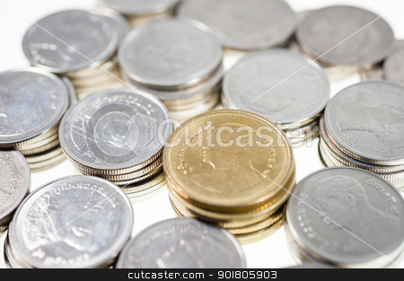 Money coins thai bath sort on isolate Money coins thai bath sort on isolate stock photo, money Coins thai bath sort on white background by moggara12