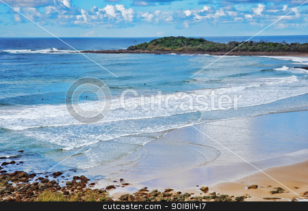 To use this stock image in your creative project, please select the size you need over to the right and click the "Add to Cart" button.
Your downloaded image will come with the Cutcaster watermark removed so don’t worry about the watermark you see on this page. beach at yamba stock photo, photo of the beach at yamba nsw australia by Phil Morley