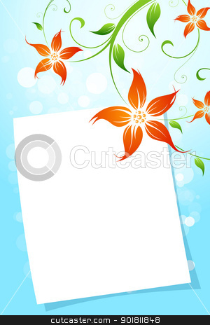 To use this stock image in your creative project, please select the size you need over to the right and click the "Add to Cart" button.
Your downloaded image will come with the Cutcaster watermark removed so don’t worry about the watermark you see on this page. Flower background stock vector clipart, Flower Background with Blank Letter by Vadym Nechyporenko