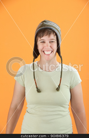 To use this stock image in your creative project, please select the size you need over to the right and click the "Add to Cart" button.
Your downloaded image will come with the Cutcaster watermark removed so don’t worry about the watermark you see on this page. Grinning Girl stock photo, Young Caucasian woman in cap grinning from ear to ear by Scott Griessel