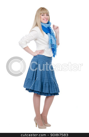 To use this stock image in your creative project, please select the size you need over to the right and click the "Add to Cart" button.
Your downloaded image will come with the Cutcaster watermark removed so don’t worry about the watermark you see on this page. Emotional blonde with a scarf on a neck stock photo, Emotional blonde with a scarf on a neck.Isolated on white background by Vadim