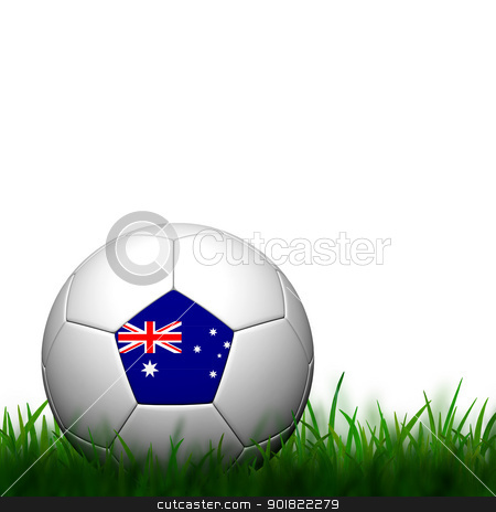 3D Football Australia Flag Patter in green grass on white backgr 3D Football Australia Flag Patter in green grass on white backgr stock photo, 3D Football Australia Flag Patter in green grass on white background by jakgree