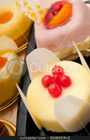 To use this stock image in your creative project, please select the size you need over to the right and click the "Add to Cart" button.
Your downloaded image will come with the Cutcaster watermark removed so don’t worry about the watermark you see on this page. fresh berry fruit cake stock photo, fresh berry fruit cream cake pastry closeup by Francesco Perre