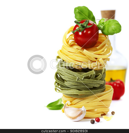 To use this stock image in your creative project, please select the size you need over to the right and click the "Add to Cart" button.
Your downloaded image will come with the Cutcaster watermark removed so don’t worry about the watermark you see on this page. Italian Pasta stock photo, Italian Pasta with tomatoes, olive oil and basil on a white background by klenova