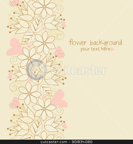 To use this stock image in your creative project, please select the size you need over to the right and click the "Add to Cart" button.
Your downloaded image will come with the Cutcaster watermark removed so don’t worry about the watermark you see on this page. floral illustration stock vector clipart, Beautiful floral illustration on light brown background by Miroslava Hlavacova