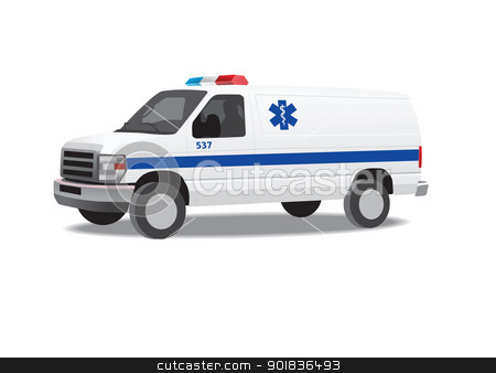 Ambulance van Ambulance van stock photo, Ambulance van vector illustration by lkeskinen