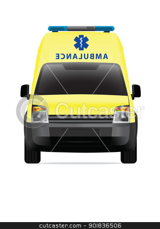 Ambulance car yellow Ambulance car yellow stock photo, Ambulance car vector illustration by lkeskinen