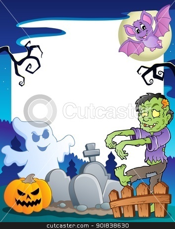 To use this stock image in your creative project, please select the size you need over to the right and click the "Add to Cart" button.
Your downloaded image will come with the Cutcaster watermark removed so don’t worry about the watermark you see on this page. Frame with Halloween topic 7 stock vector clipart, Frame with Halloween topic 7 - vector illustration. by Klara Viskova