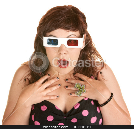 To use this stock image in your creative project, please select the size you need over to the right and click the "Add to Cart" button.
Your downloaded image will come with the Cutcaster watermark removed so don’t worry about the watermark you see on this page. Surprised Lady With 3D Glasses stock photo, Surprised woman in pink polka dot dress and 3D glasses by Scott Griessel
