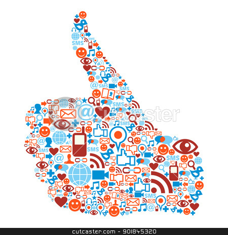 To use this stock image in your creative project, please select the size you need over to the right and click the "Add to Cart" button.
Your downloaded image will come with the Cutcaster watermark removed so don’t worry about the watermark you see on this page. Thumb up Social media icons hand stock vector clipart, I like Social media icons hand isolated over white background. Vector file layered for easy manipulation and custom coloring. by Cienpies Design