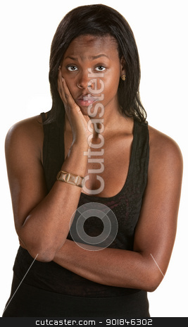 To use this stock image in your creative project, please select the size you need over to the right and click the "Add to Cart" button.
Your downloaded image will come with the Cutcaster watermark removed so don’t worry about the watermark you see on this page. Depressed Black Woman stock photo, Depressed young West Indian woman with hand on cheek by Scott Griessel