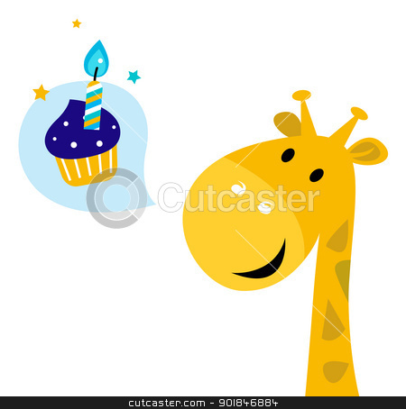 To use this stock image in your creative project, please select the size you need over to the right and click the "Add to Cart" button.
Your downloaded image will come with the Cutcaster watermark removed so don’t worry about the watermark you see on this page. Cute yellow cartoon party giraffe with Candy stock vector clipart, Party giraffe thinking about Cupcake. Vector Illustration by Jana Guothova