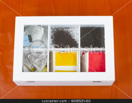 To use this stock image in your creative project, please select the size you need over to the right and click the "Add to Cart" button.
Your downloaded image will come with the Cutcaster watermark removed so don’t worry about the watermark you see on this page. Teabags stock photo, Six different kinds of tea inside a white bax by Fabio Alcini