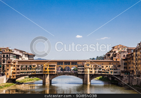 To use this stock image in your creative project, please select the size you need over to the right and click the "Add to Cart" button.
Your downloaded image will come with the Cutcaster watermark removed so don’t worry about the watermark you see on this page. Florence, Ponte Vecchio stock photo, Italy, Florence. View of Ponte Vecchio, the main landmark of the city by Perseomedusa