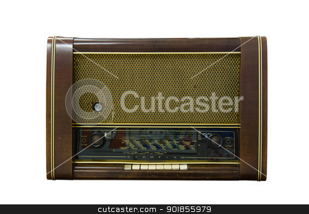 Antique radio Antique radio stock photo, Antique radio on a white background by chatchai